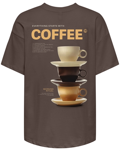 Only - ONLVivi Lovely T-Shirt - Chocolate Martini